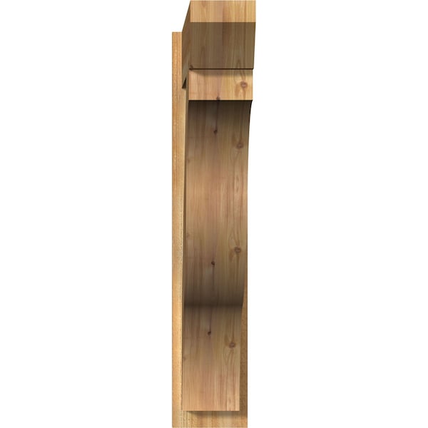 Funston Slat Rough Sawn Outlooker, Western Red Cedar, 8W X 42D X 42H